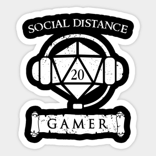 Social Distance Gamer Sticker